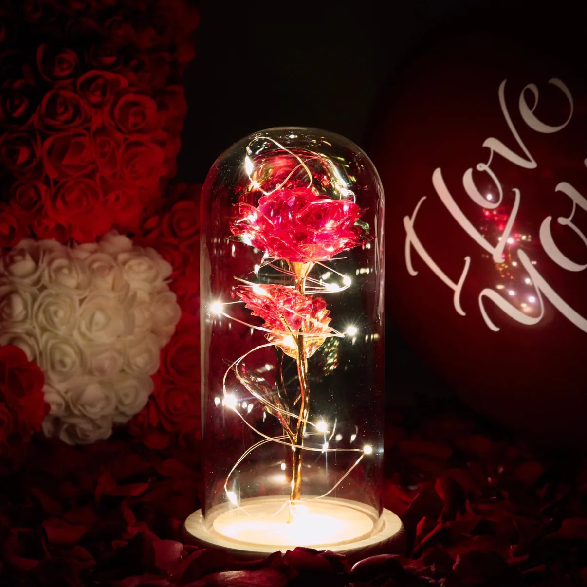 Enchanted Luminance Rose Dome - Dee's Delightful Gifts