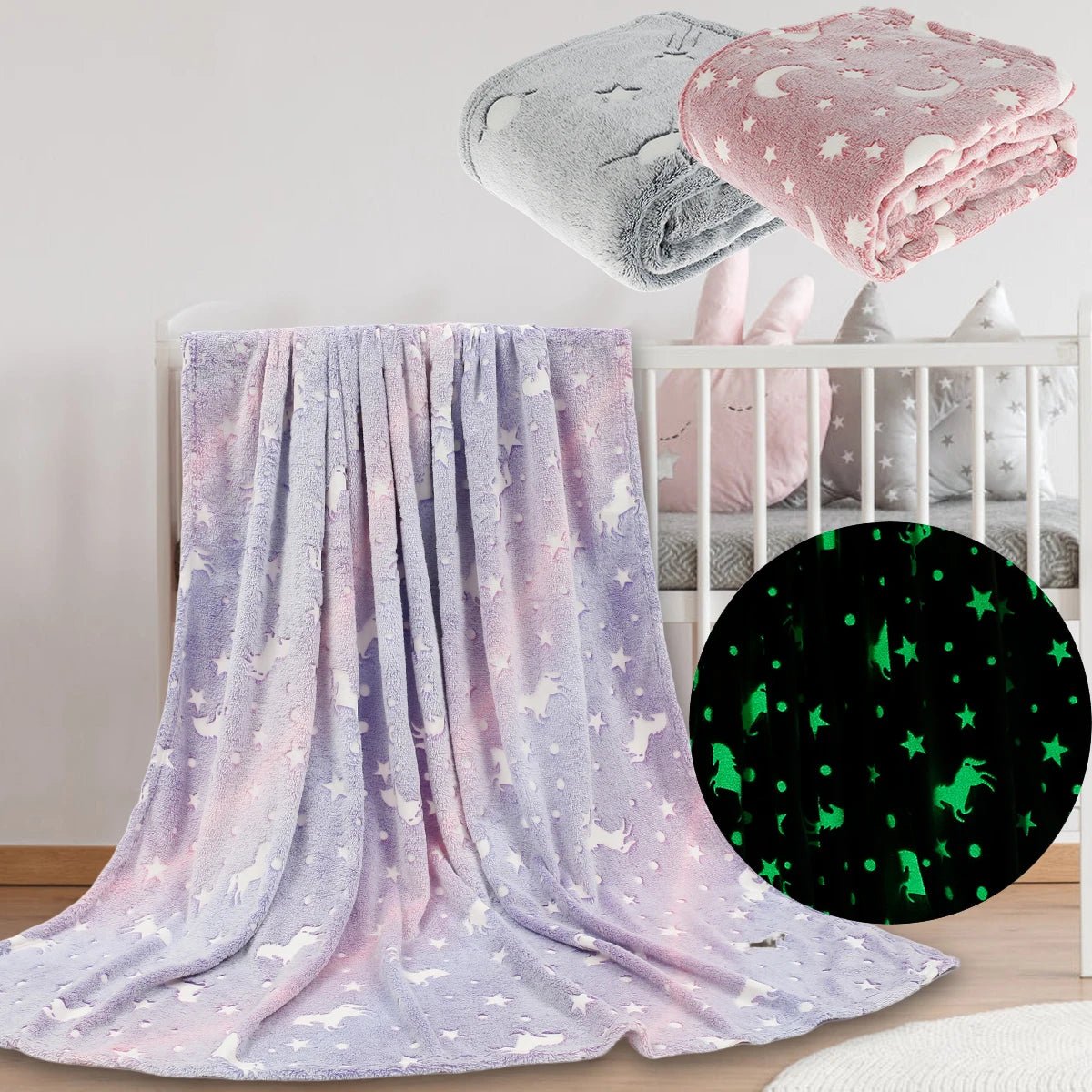 Starry Night Glowing Blanket - Dee's Delightful Gifts